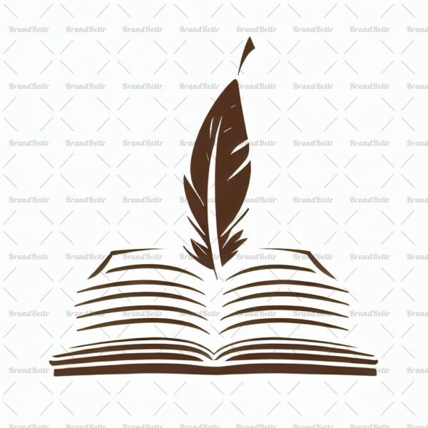 Offenes Buch und Feder